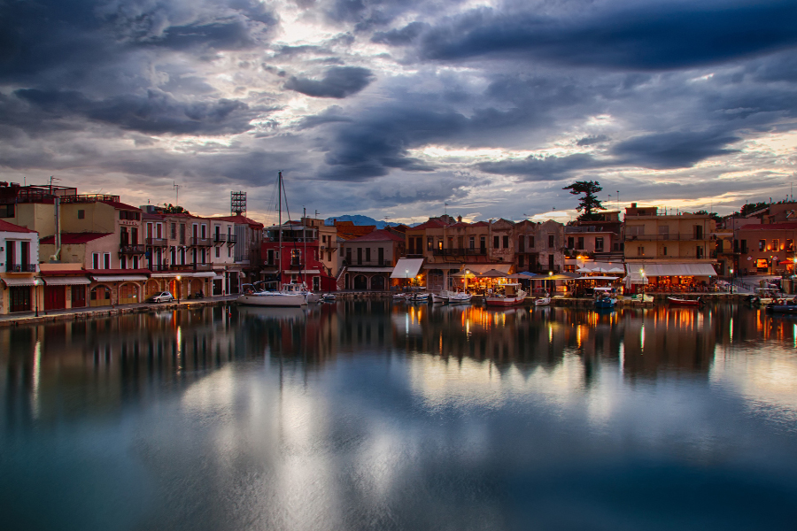The Venetian city of Rethymnon, Crete.